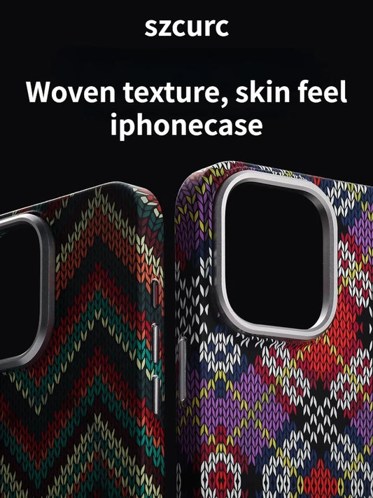SZCURC For Iphone 15 Pro Max Case, High-end Carbon Fiber Braided Texture Phone Case, Iphone 14 13 12 Pro Max 15 pro